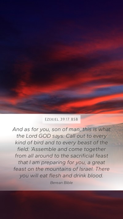 Ezekiel 39:17 BSB Bible Verse Image