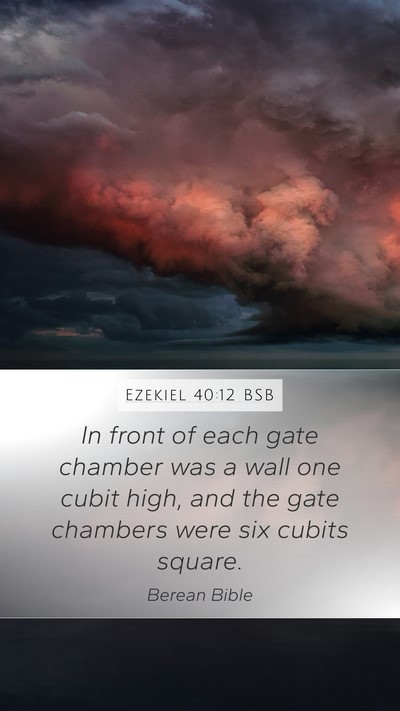 Ezekiel 40:12 BSB Bible Verse Image