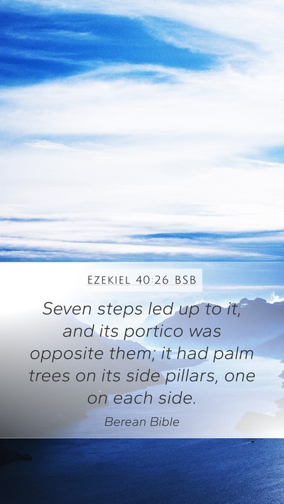 Ezekiel 40:26 BSB Bible Verse Image