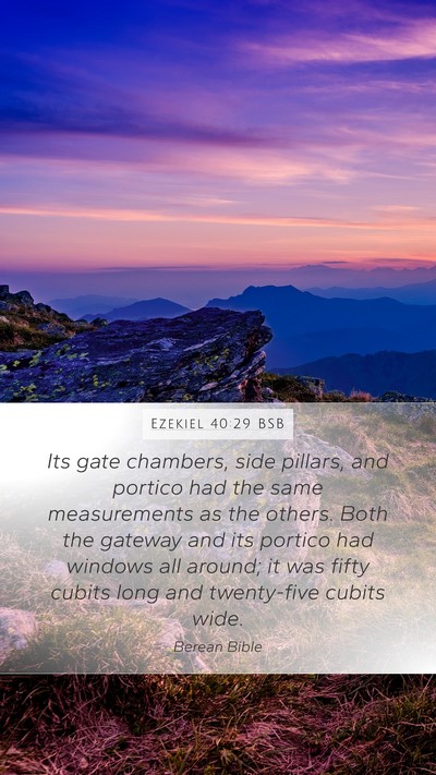 Ezekiel 40:29 BSB Bible Verse Image