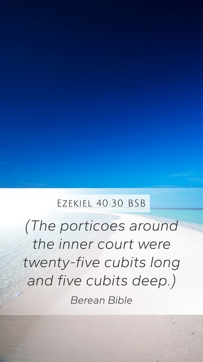 Ezekiel 40:30 BSB Mobile Phone Wallpaper - (The porticoes around the inner court were - Mobile Bible Verse Wallpaper