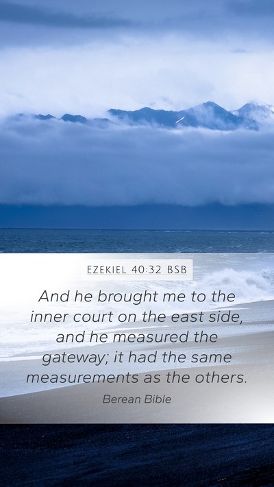 Ezekiel 40:32 BSB Bible Verse Image