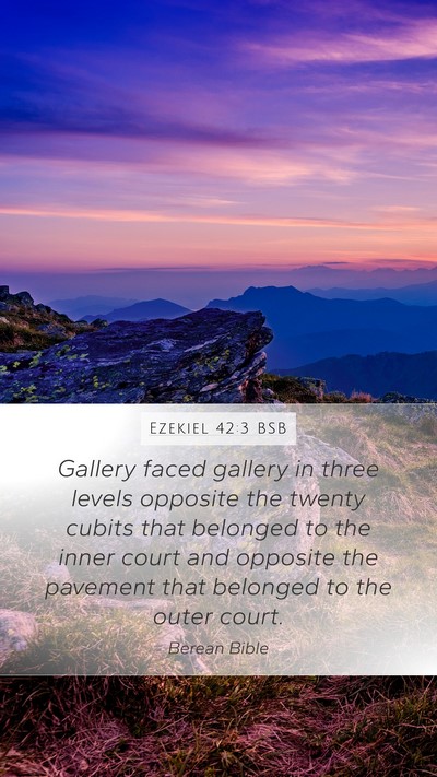 Ezekiel 42:3 BSB Bible Verse Image