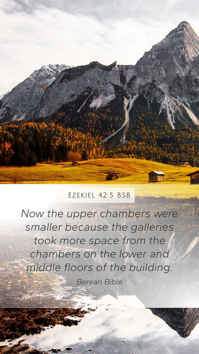 Ezekiel 42:5 BSB Mobile Phone Wallpaper - Now the upper chambers were smaller because the - Mobile Bible Verse Wallpaper