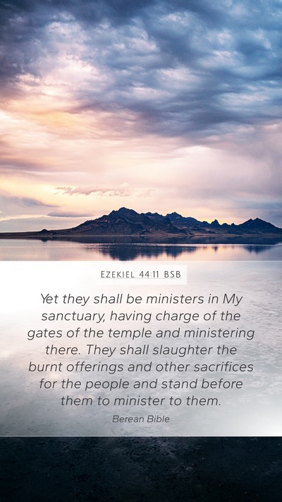 Ezekiel 44:11 BSB Mobile Phone Wallpaper - Yet they shall be ministers in My sanctuary, - Mobile Bible Verse Wallpaper