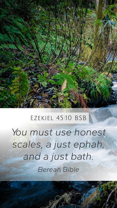 Ezekiel 45:10 BSB Bible Verse Image