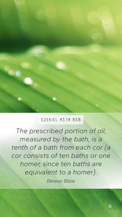 Ezekiel 45:14 BSB Bible Verse Image