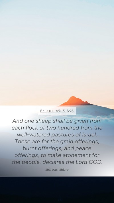 Ezekiel 45:15 BSB Bible Verse Image