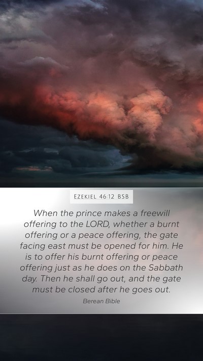 Ezekiel 46:12 BSB Bible Verse Image