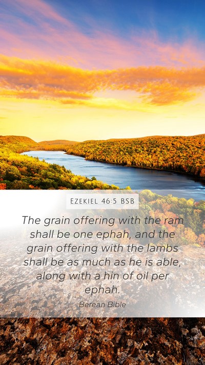 Ezekiel 46:5 BSB Bible Verse Image