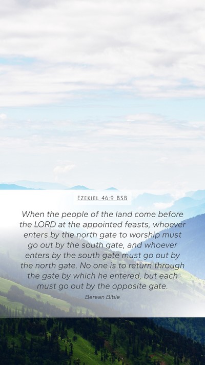 Ezekiel 46:9 BSB Bible Verse Image