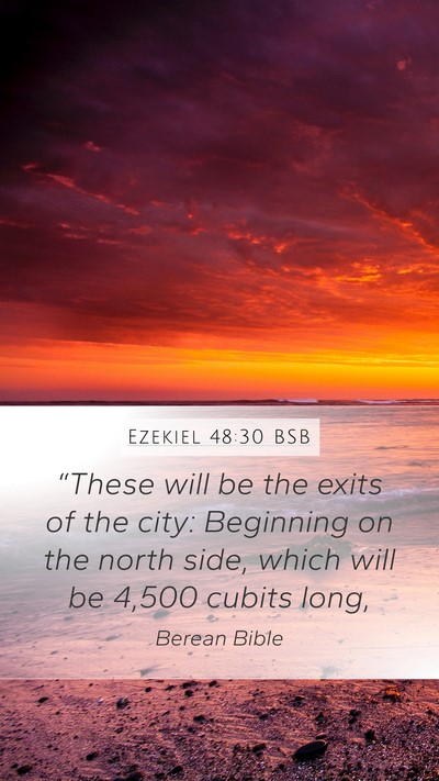 Ezekiel 48:30 BSB Bible Verse Image