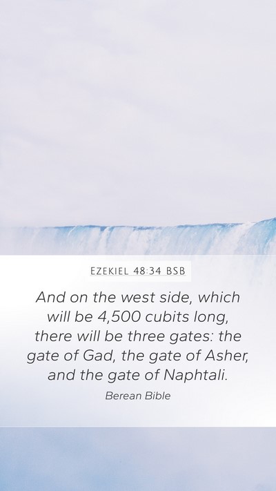 Ezekiel 48:34 BSB Mobile Phone Wallpaper - And on the west side, which will be 4,500 cubits - Mobile Bible Verse Wallpaper