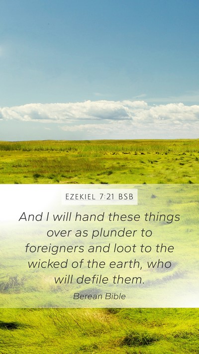 Ezekiel 7:21 BSB Bible Verse Image