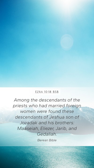 Ezra 10:18 BSB Bible Verse Image