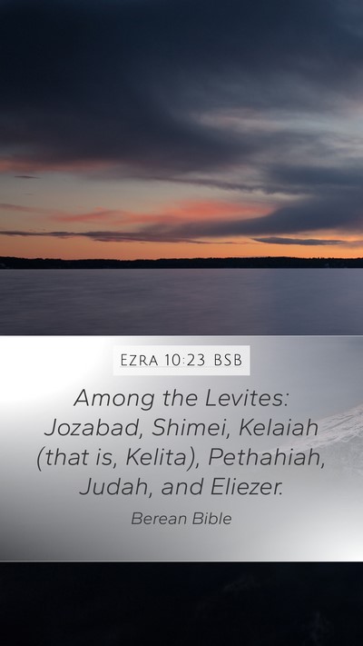 Ezra 10:23 BSB Bible Verse Image
