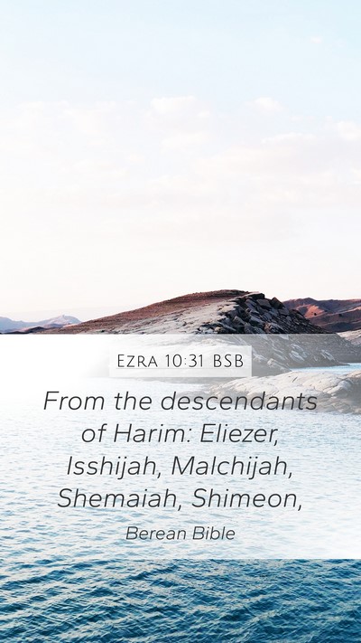 Ezra 10:31 BSB Bible Verse Image