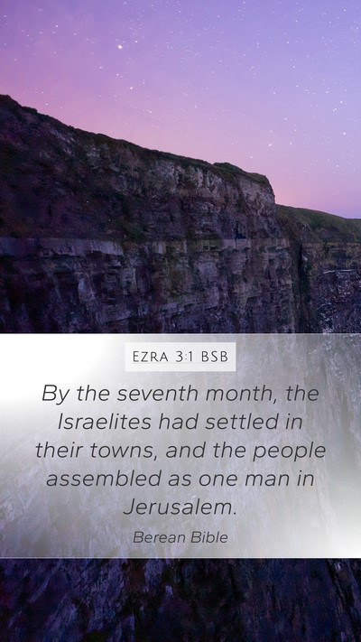 Ezra 3:1 BSB Bible Verse Image