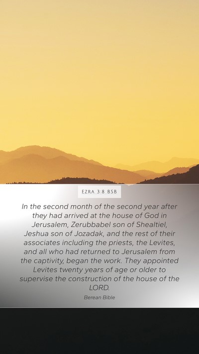 Ezra 3:8 BSB Bible Verse Image