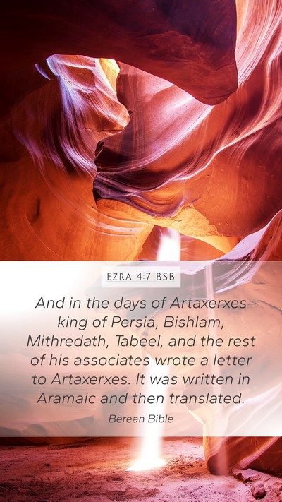 Ezra 4:7 BSB Bible Verse Image