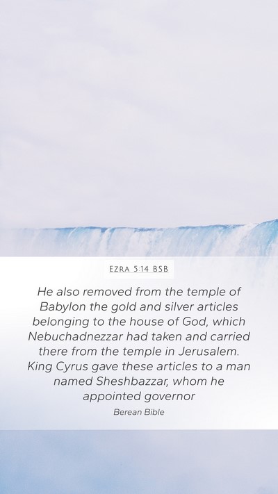 Ezra 5:14 BSB Bible Verse Image