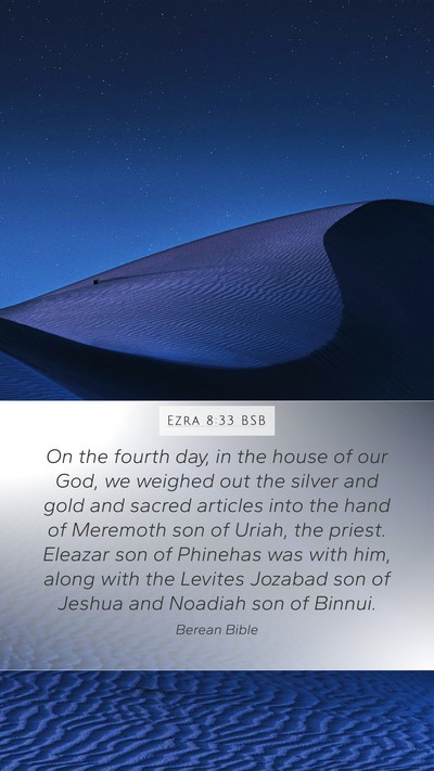 Ezra 8:33 BSB Bible Verse Image
