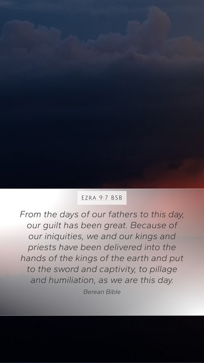 Ezra 9:7 BSB Bible Verse Image