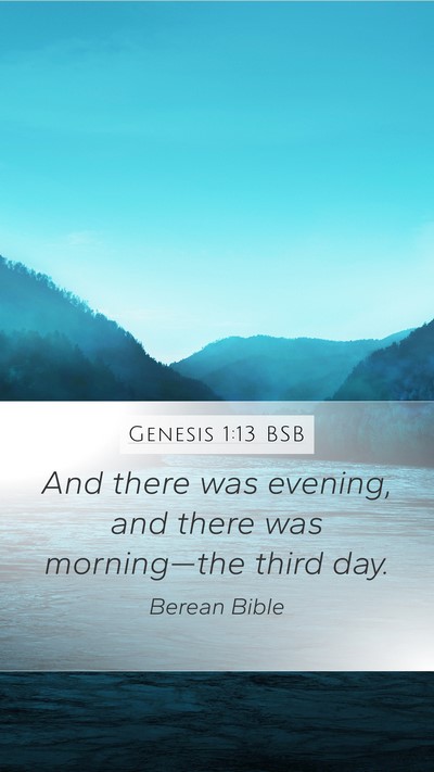 Genesis 1:13 BSB Bible Verse Image