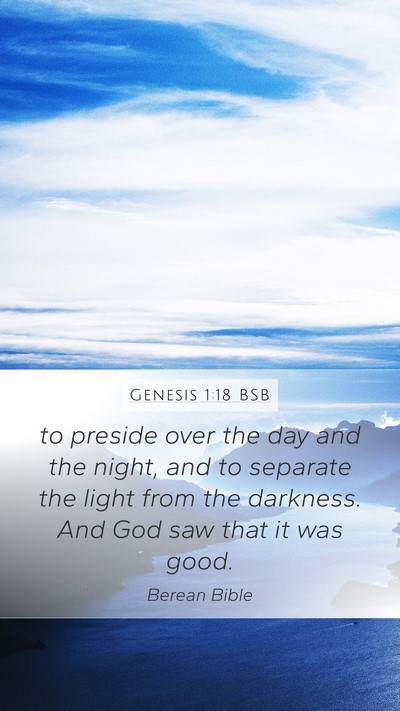 Genesis 1:18 BSB Bible Verse Image