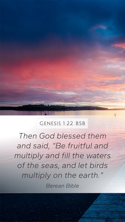 Genesis 1:22 BSB Bible Verse Image