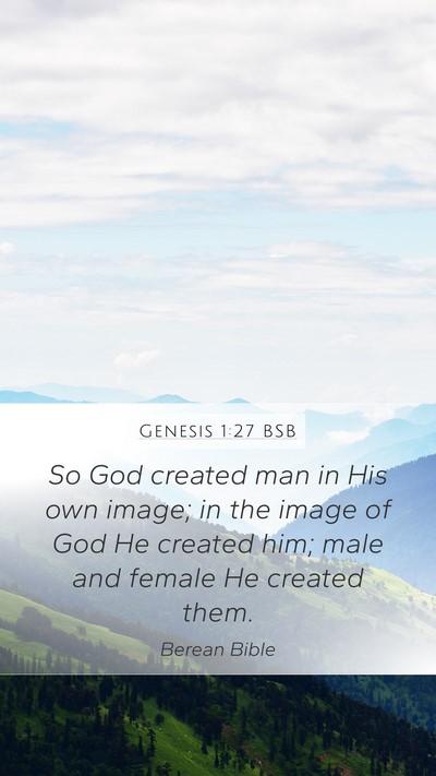 Genesis 1:27 BSB Bible Verse Image
