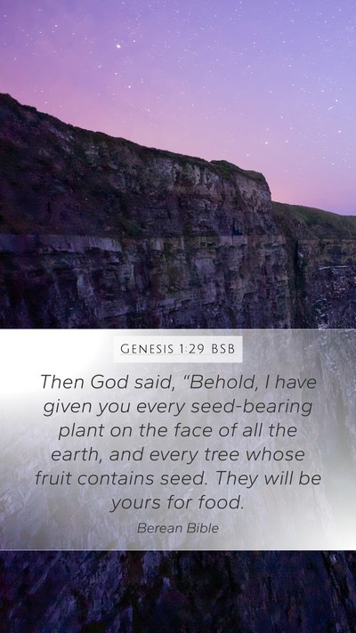 Genesis 1:29 BSB Bible Verse Image