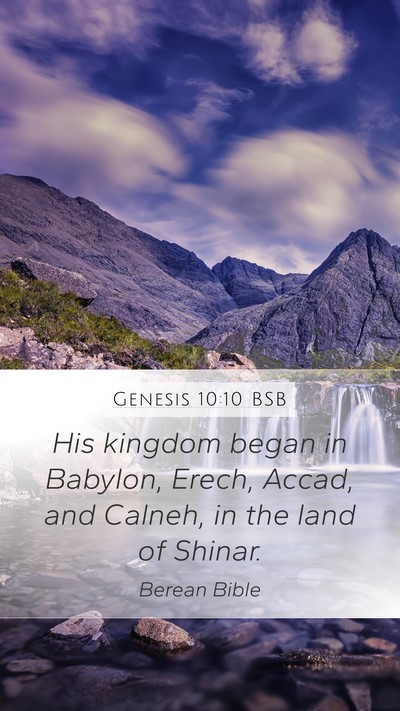 Genesis 10:10 BSB Bible Verse Image