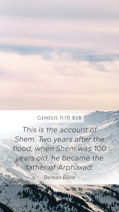 Genesis 11:10 BSB Bible Verse Image