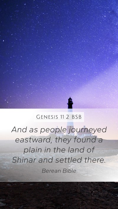 Genesis 11:2 BSB Bible Verse Image