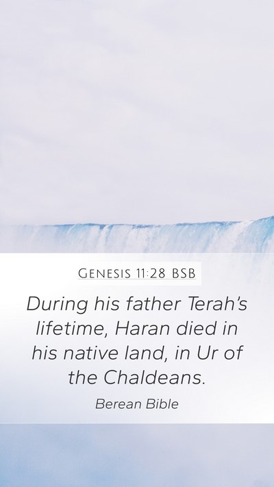 Genesis 11:28 BSB Bible Verse Image