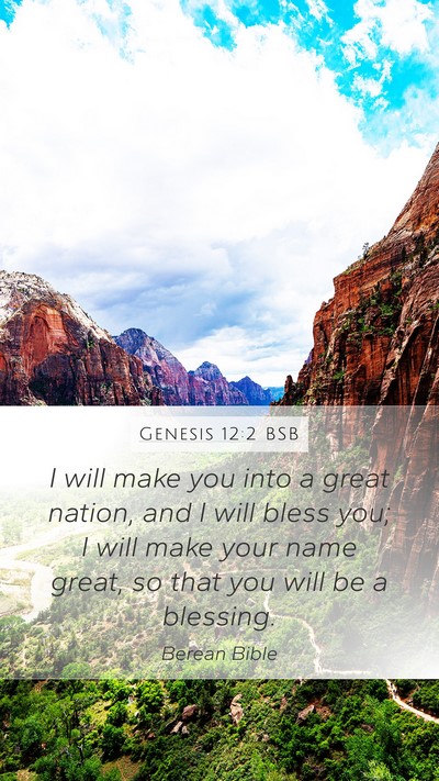 Genesis 12:2 BSB Bible Verse Image