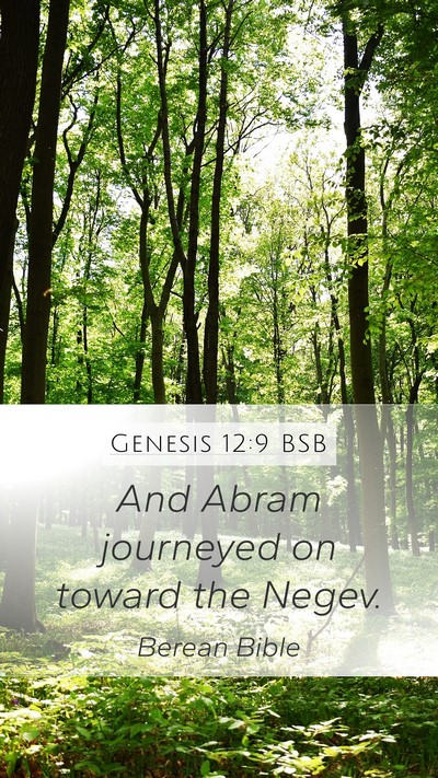 Genesis 12:9 BSB Bible Verse Image
