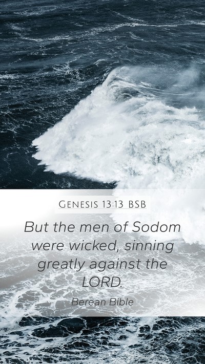 Genesis 13:13 BSB Bible Verse Image