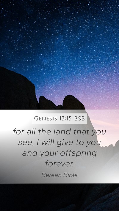 Genesis 13:15 BSB Bible Verse Image