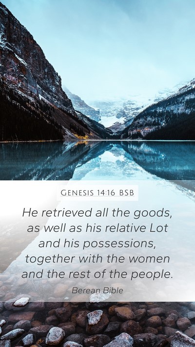Genesis 14:16 BSB Bible Verse Image