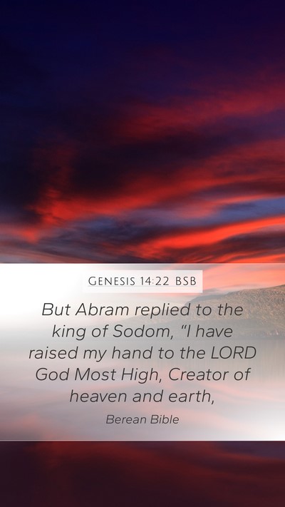 Genesis 14:22 BSB Bible Verse Image