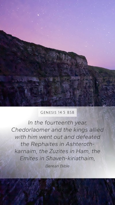 Genesis 14:5 BSB Bible Verse Image