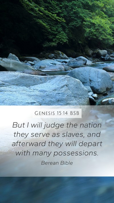 Genesis 15:14 BSB Bible Verse Image