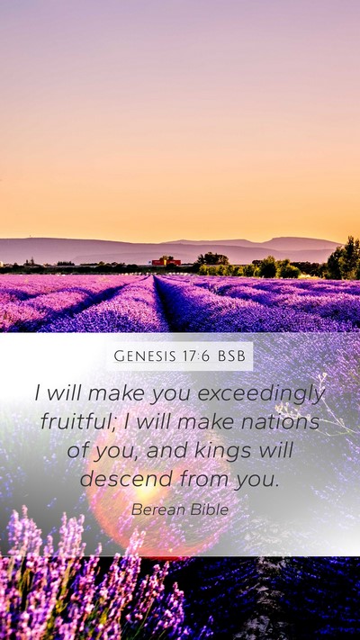 Genesis 17:6 BSB Bible Verse Image