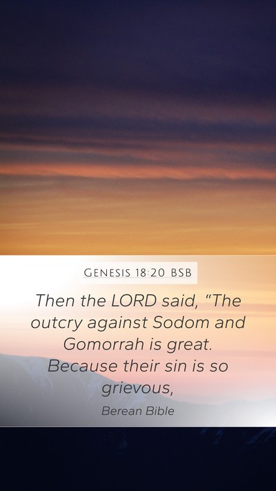 Genesis 18:20 BSB Bible Verse Image