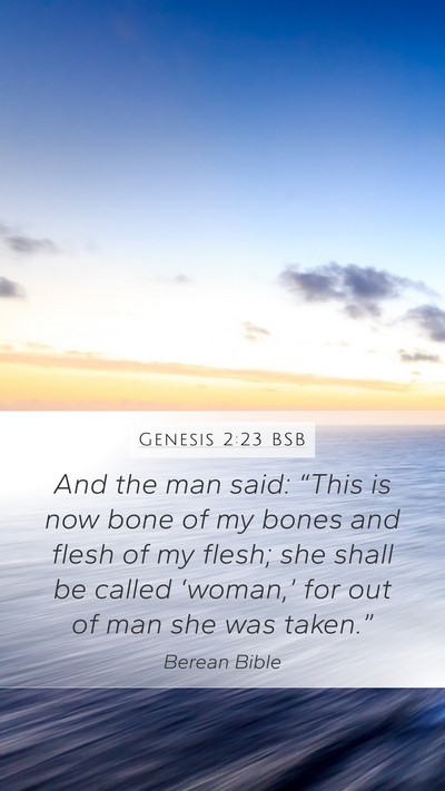 Genesis 2:23 BSB Bible Verse Image