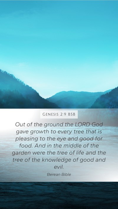 Genesis 2:9 BSB Bible Verse Image