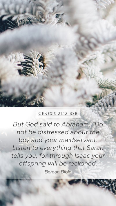 Genesis 21:12 BSB Bible Verse Image
