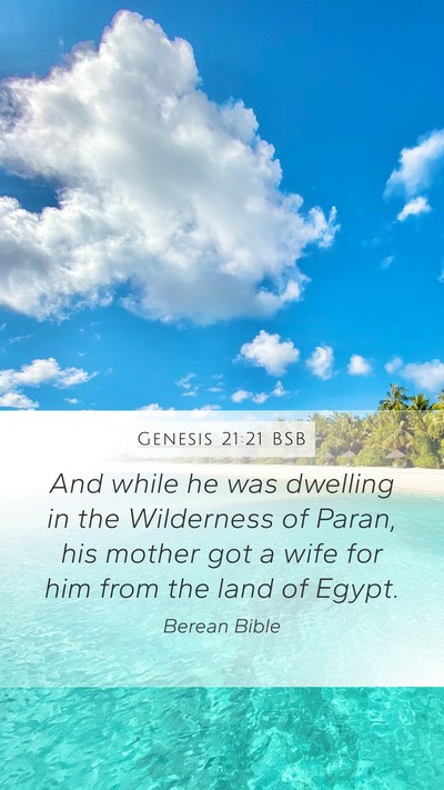 Genesis 21:21 BSB Bible Verse Image
